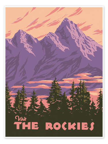 Plakat Visit the Rockies