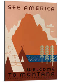 Aluminium print Welcome to Montana