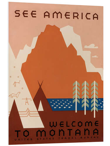 Foam board print Welcome to Montana