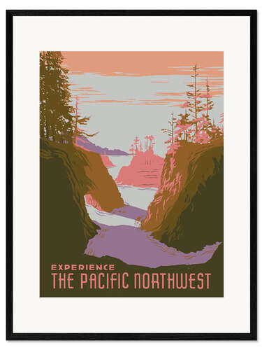 Impression artistique encadrée Experience the Pacific Northwest