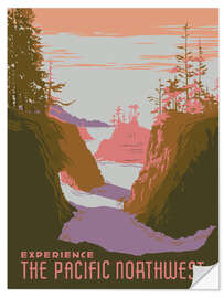 Selvklebende plakat Experience the Pacific Northwest