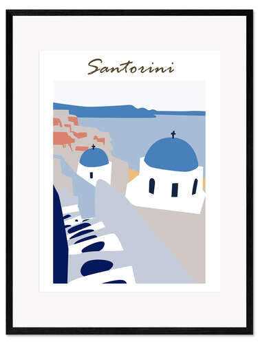 Gerahmter Kunstdruck Santorini, Greece II