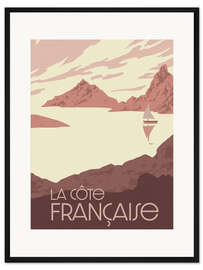 Gerahmter Kunstdruck La Côte Française (Französische Küste)