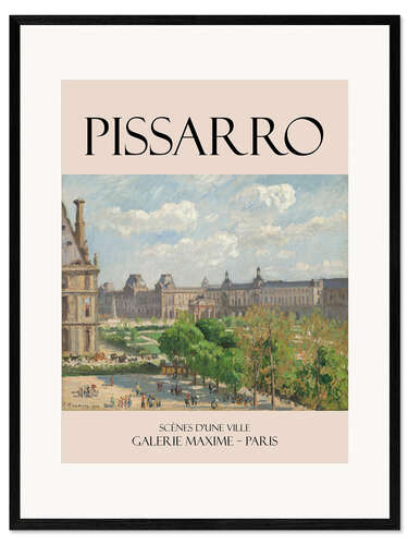 Kehystetty taidepainatus Pissarro, Galerie Maxime - Paris