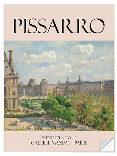 Selvklebende plakat Pissarro, Galerie Maxime - Paris