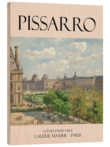 Holzbild Pissarro, Galerie Maxime - Paris