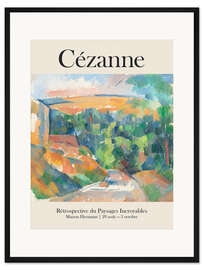 Gerahmter Kunstdruck Cézanne - Rétrospective du Paysages Incroyables
