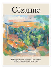 Poster Cézanne - Rétrospective du Paysages Incroyables