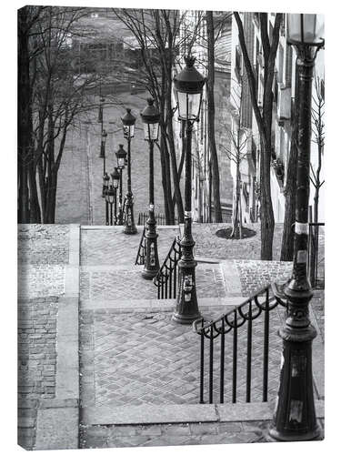 Leinwandbild Montmartre-Treppe