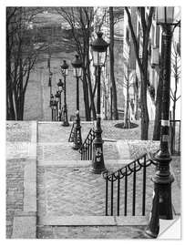 Selvklebende plakat Montmartre Steps