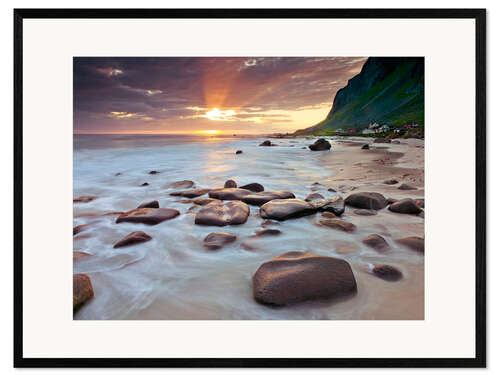 Ingelijste kunstdruk Rocky Coast