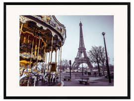 Impresión de arte enmarcada Paris Attractions
