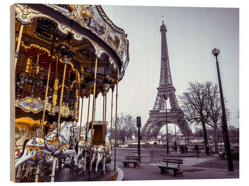 Stampa su legno Paris Attractions