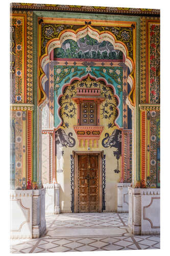 Akrylglastavla Ornate corridor, India