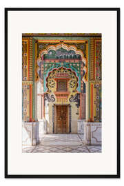 Gerahmter Kunstdruck Verzierter Korridor, Indien