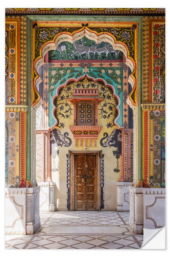 Selvklebende plakat Ornate corridor, India