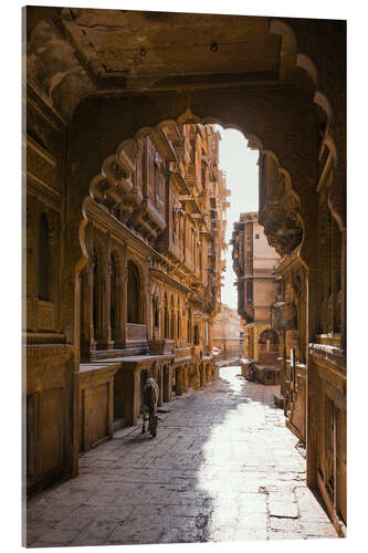 Acrylic print Street in the old town, Jaisalmer, India