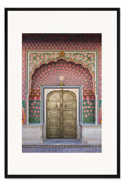 Gerahmter Kunstdruck Palasttür, Jaipur, Indien