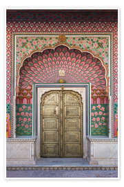 Póster Palace door, Jaipur, India