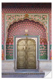 Selvklebende plakat Palace door, Jaipur, India