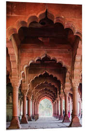 Foam board print Archway at the red fort, Delhi, India