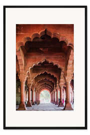 Gerahmter Kunstdruck Torbogen am Roten Fort, Delhi, Indien
