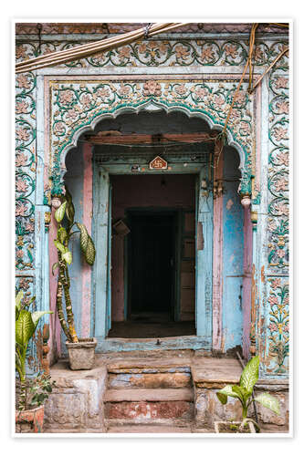 Poster Blue door, Delhi, India