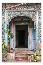 Plakat Blue door, Delhi, India