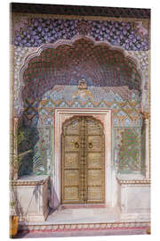 Acrylic print Indian palace door, Jaipur