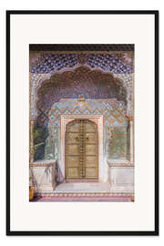 Gerahmter Kunstdruck Tür eines indischen Palastes, Jaipur