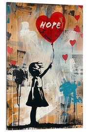 Gallery print Hope - Girl with red balloon