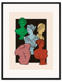 Gerahmter Kunstdruck Klassische Büsten