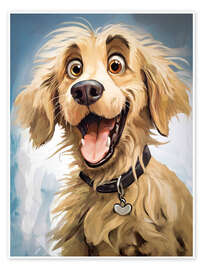 Poster Happy Golden Retriever