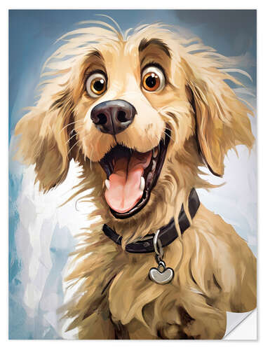 Wall sticker Happy Golden Retriever