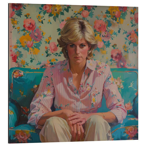 Tableau en aluminium Forever Remembered: Lady Diana's Portrait