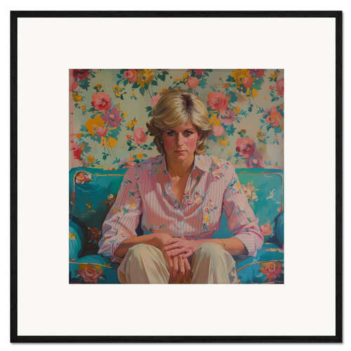 Impresión de arte enmarcada Forever Remembered: Lady Diana's Portrait