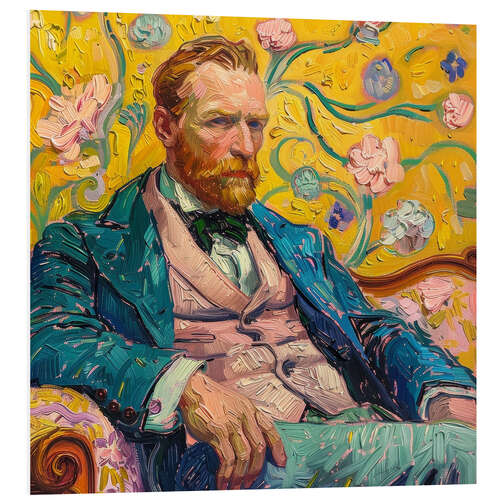 Foam board print A Portrait of Resilience: Van Gogh's Inner Strength