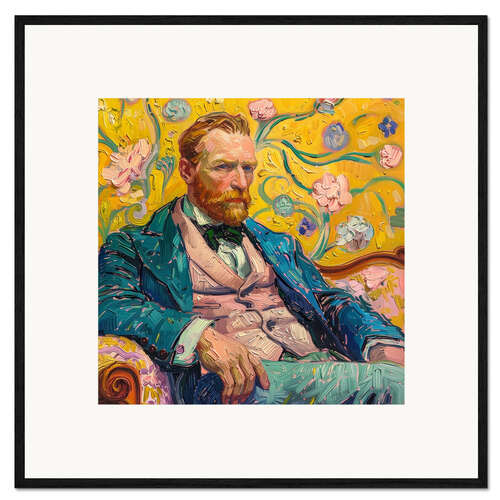 Impression artistique encadrée A Portrait of Resilience: Van Gogh's Inner Strength