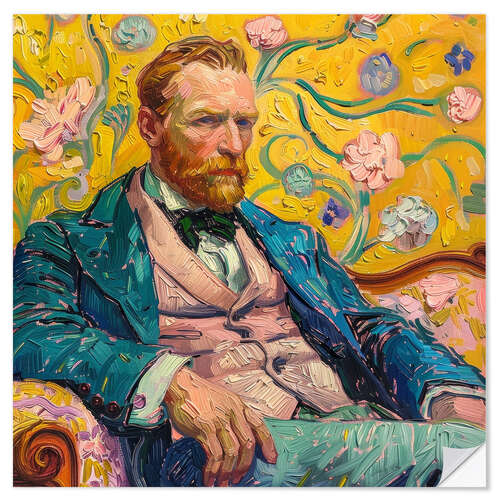 Sticker mural A Portrait of Resilience: Van Gogh's Inner Strength