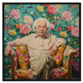 Gerahmter Kunstdruck Einstein chillt