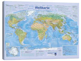 Canvas print World map 2024 (German) - Planet Poster Editions