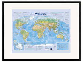 Gerahmter Kunstdruck Weltkarte 2024 - Planet Poster Editions