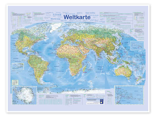 Plakat World map 2024 (German)