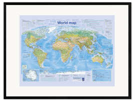 Impression artistique encadrée World map 2024 - Planet Poster Editions