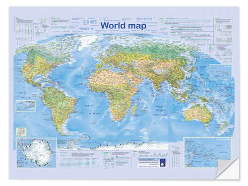 Selvklebende plakat World map 2024