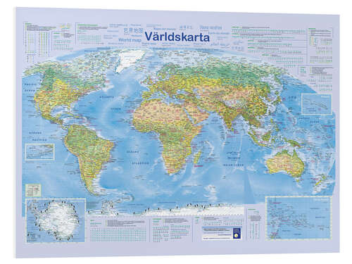 Print på skumplade World map 2024 (Swedish)