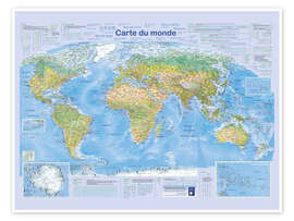 Poster World map 2024 (French)