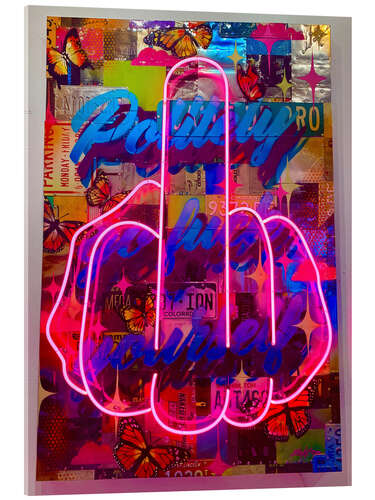 Acrylic print Neon finger