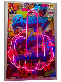 Tableau en aluminium Neon finger