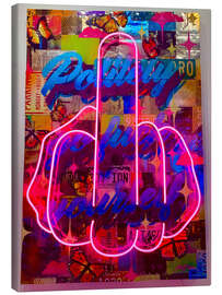 Canvas print Neon finger - nobelart